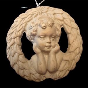 Cherub Wall Hanging Vtg. Decor - made in Taiwan - Christmas/Year Round - ceramic